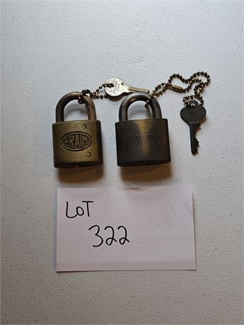 Vintage Pad Locks - Eagle & Fraim with Keys