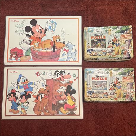 Mid Century DISNEY Puzzles and Cute Vintage Placemats