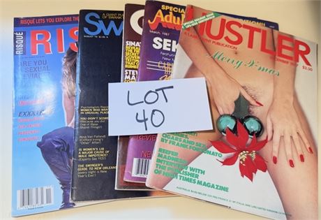 X-Rated Adult Magazine Lot Hustler, Adult Video News, Gallery, Swank, Risque