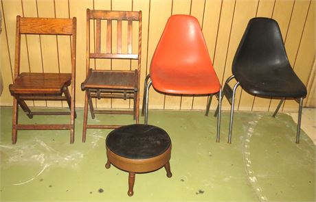 Folding Chairs, Chairs, Small Footstool