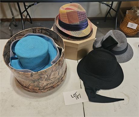 Mixed Hats Lot- Ladies Lancaster, Street Smart Fiber Flop Hats, Men's Hanna Hats
