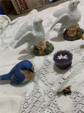 Dove Bird Blue Bird Collectible Figurine Lot