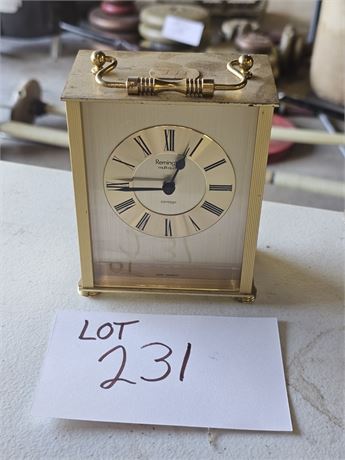 Remmington Carriage Battery Op Clock West Germany
