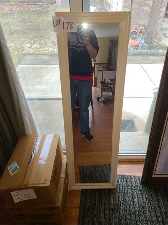 White Plastic Full Length Door Mirror