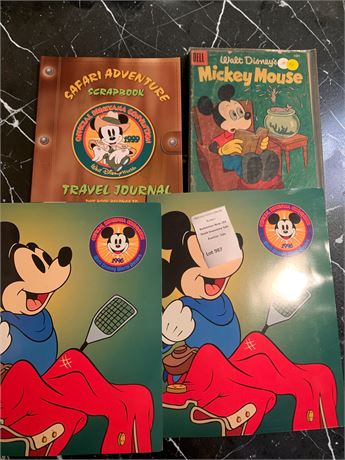 1996 Disneyana Convention Mickey Mouse Catalogues & DellComic Book