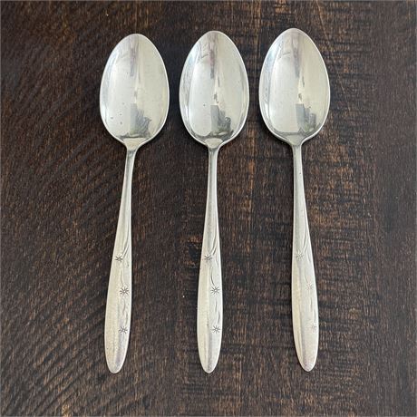 MCM Gorham Celeste Sterling Silver Teaspoons Lot of 3 - 93.3 grams