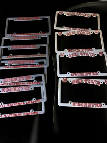 Ohio State Buckeyes OSU 2014 National Champs License Plate Frame Lot