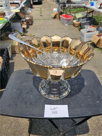 US Glass EAPU "Maidens Blush" Punch Bowl