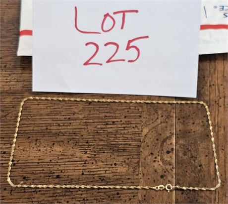 10K 18" Twisted Rope Necklace 1.0 DWT