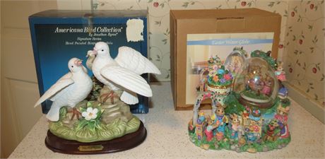 American Bird Collection Figurine, Easter Water Globe