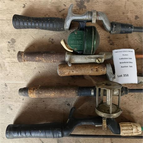 Vintage Fishing Rod/Spincast Reel/Pole Lot -  Johnson Century Model 100B & More