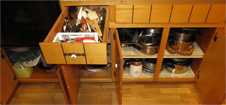 Kitchen Cabinet, Drawer Cleanout