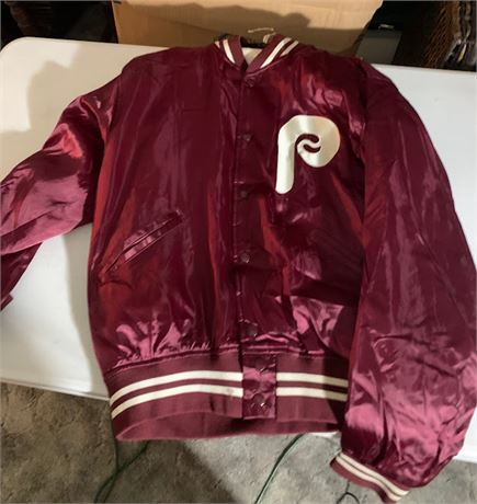 80s Philadelphia Phillies Felco Officially Licensed MLB Bomber Jacket/Coat Sz Lg