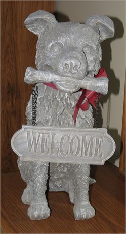 Dog Welcome Statue