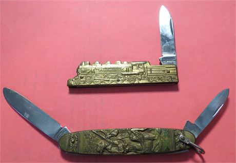 2 Pocket Knives: Train, Hunter