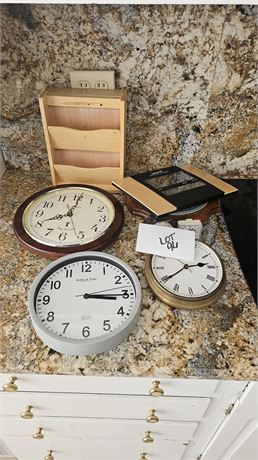 Mixed Wall Clocks-Size, Color, & Maker Vary