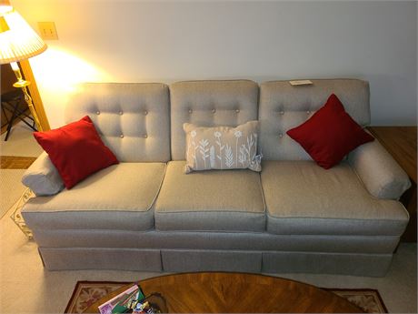 Reupholstered Tan Couch