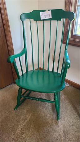 Green Painted Wood Rocker