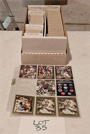 Large Box Of Mixed Topps Football Trading Cards 1970's-1980's