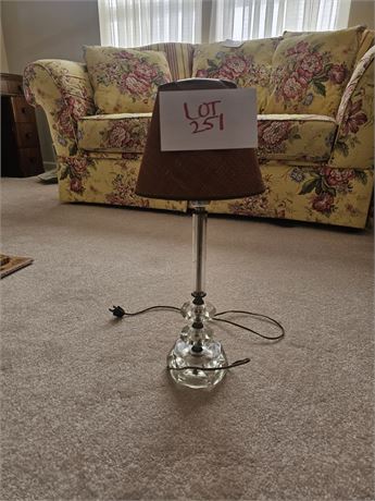 Glass Candlestick Lamp