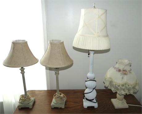 4 Small table Lamps