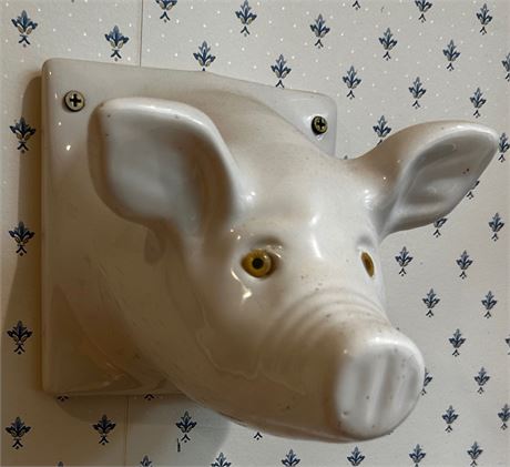 Ceramic Pig Head Wall Decor