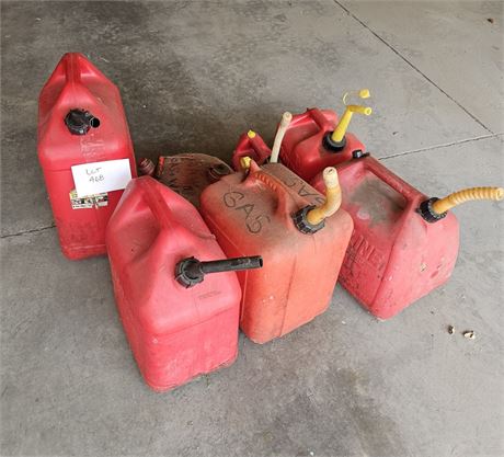 Mixed Empty Gasoline Tanks 1Gal - 6Gal