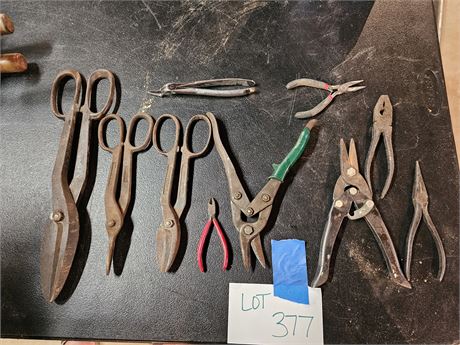 Mixed Tin Snips / Wire Cutters / Needle Nose Pliers & More