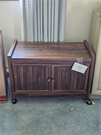 Vintage TV Stand With Rollers