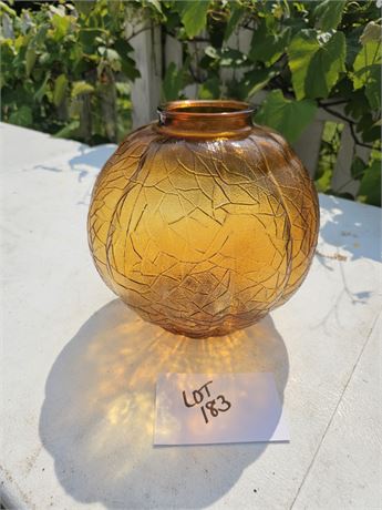 Amber Glass Pole Lamp Globe