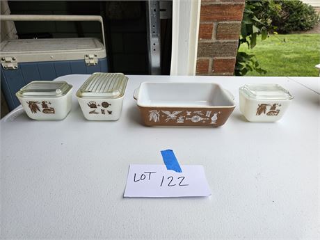 Early American Pyrex Refrigerator Lidded Dishes