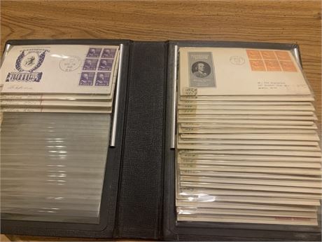 1938 - 1939 First Day Covers (FDCs) Stamped Envelope Collection In Binder