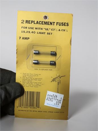 7 Amp Replacement Fuses For Holiday Light Sets - 2 Packs (Boxed Lot)