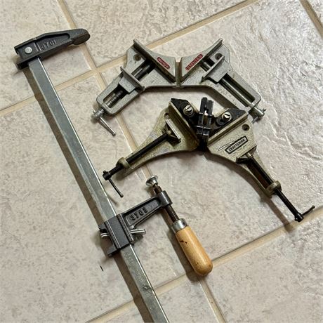 Vintage Craftsman and Stanley Bar and Corner Clamps