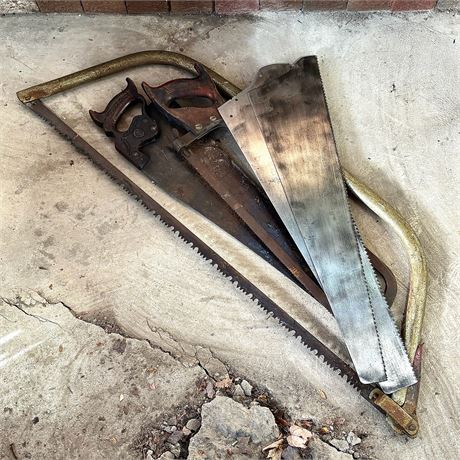 Mixed Lot of Saws and Saw Blades