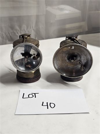 Antique Auto-Lite Carbide Miners Lamps