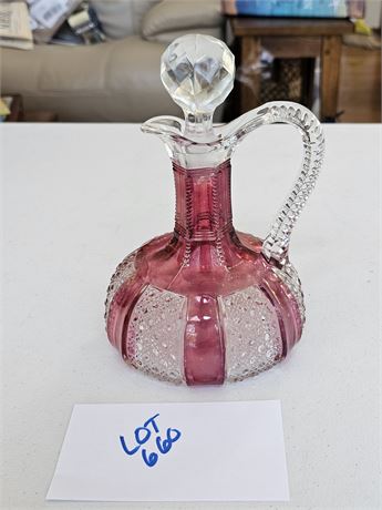 Ruby Flash Cranberry Decanter