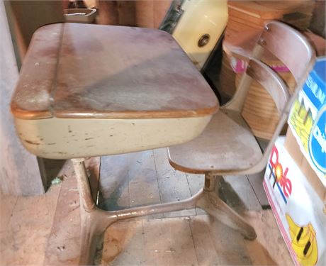 Vintage school desk