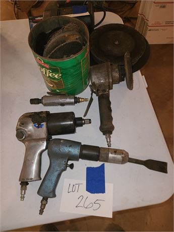 Mixed Air Tools - Air Chisel / Impact / Sander & Extra Wheels