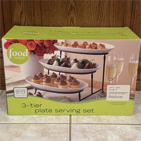 New Food Network 3-Tier Serving Plate