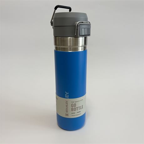 New Stanley 24oz Quick Flip Go Stainless Steel Insulated Bottle - Azure in Blue