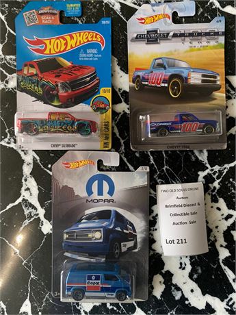 Hot Wheels Chevy Graffiti Design Silverado,  Mopar Custom Dodge Van