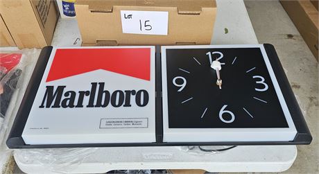 Vintage 1994 Marlboro Horizontal Clock