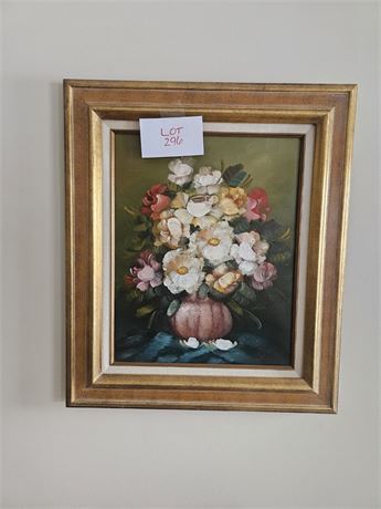 Still Life Floral Painting On Canvas
