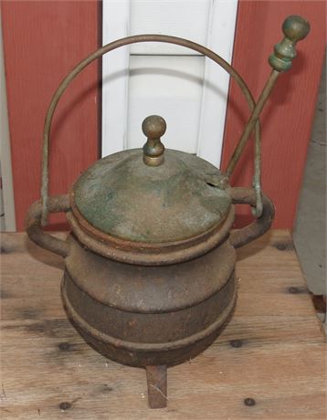 Vintage Cast Iron Kettle Smudge Pot