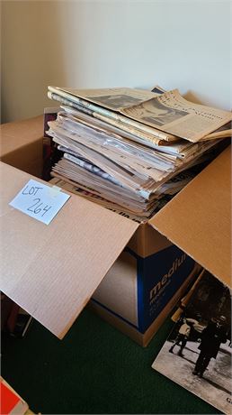 Large Box of Mixed Vintage Newspapers