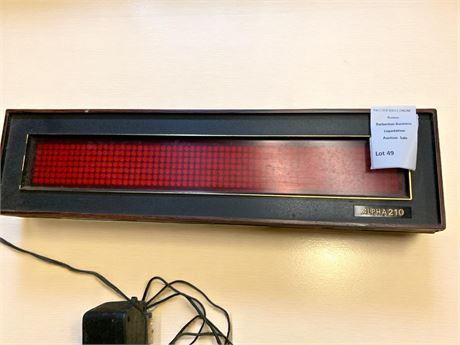 Alpha 210 Electric LED Programmable Digital Sign/Message Board (Vintage)