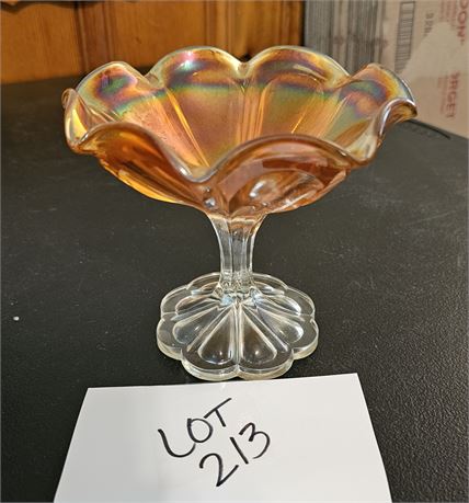 Imperial Glass Marigold Footed Compote Dish
