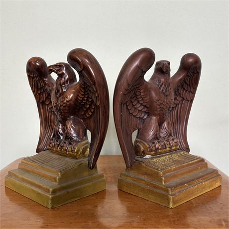 Atlantic Mold Vintage Ceramic Eagle Decorative Bookends