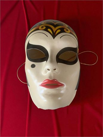 Art Deco Hand Painted Venetian Theater Mask Wall Art